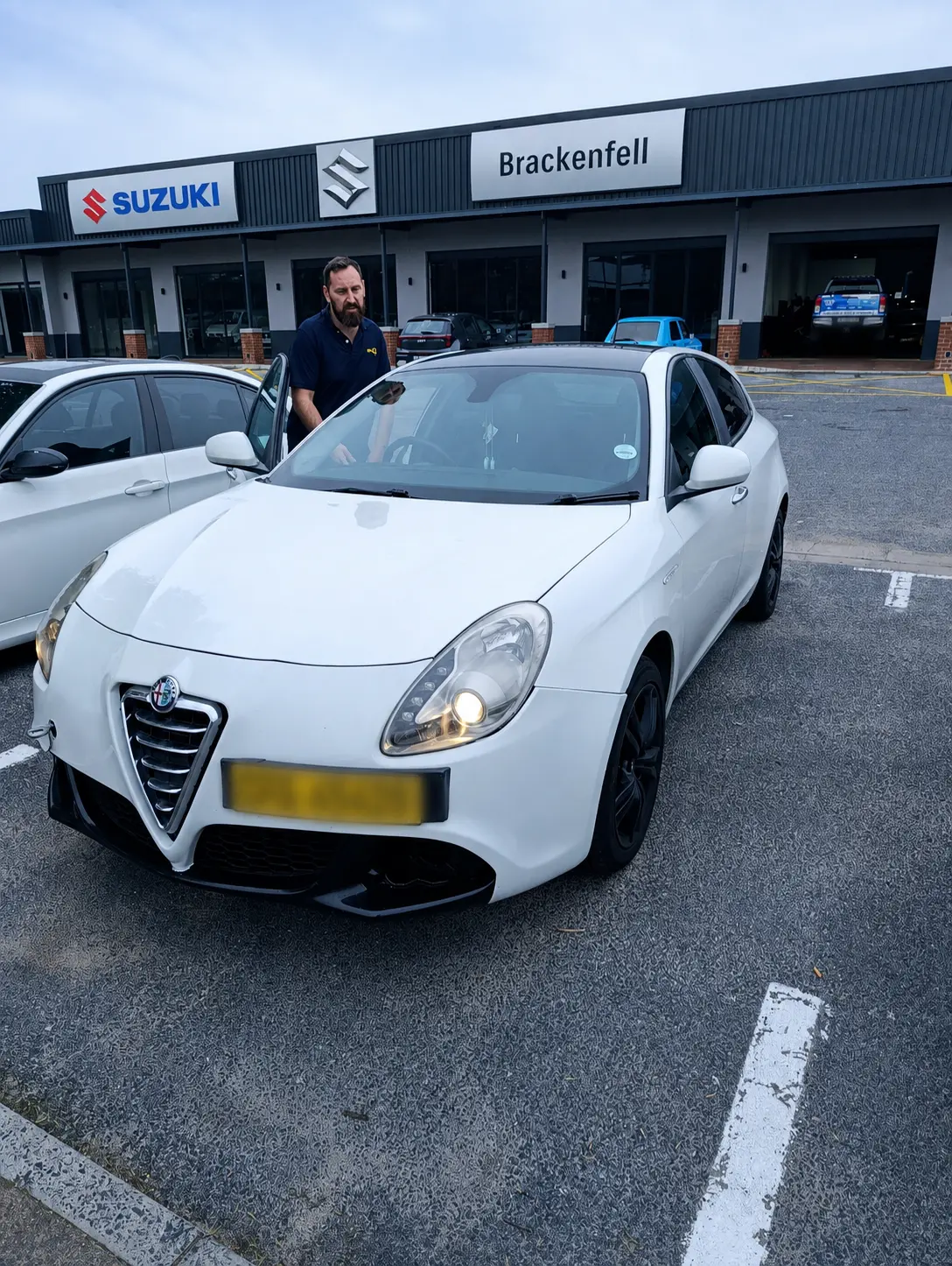 White Alfa Romeo Giulietta customer vehicle
